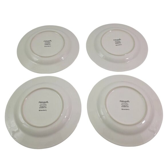 Pfaltzgraff Winterberry 8” Salad Luncheon Plates Holiday Christmas - Set of 4 - Picture 2 of 12